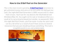 How to Use 8 Ball Pool on-line Generator
