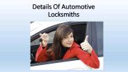 Details Of Automotive Locksmiths