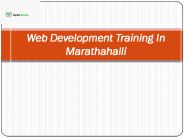 Web Development Training In Marathahalli