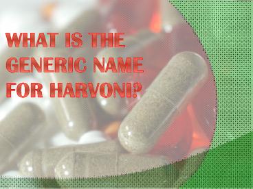 What Is The Generic Name For Harvoni?
