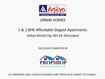 Aditya Urban Homes NH 24 Ghaziabad, Aditya city apartment