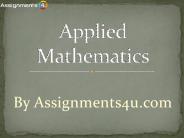 Applied Mathematics Assignment Help