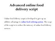 Advanced online food delivery script