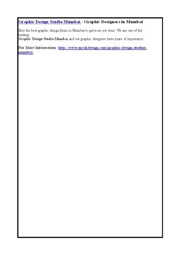 Graphic Design Studio Mumbai - Graphic Designers in Mumbai