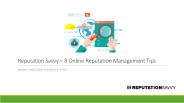Reputation Savvy – 8 Online Reputation Management Tips