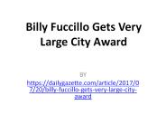 Billy Fuccillo Gets Very Large City Award