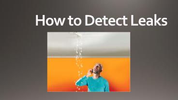 how to detect water leak