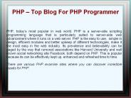PHP – Top Blog For PHP Programmer