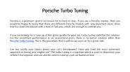 Porsche turbo tuning