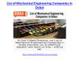 Which is the best list of mechanical engineering companies in Dubai PowerPoint PPT Presentation