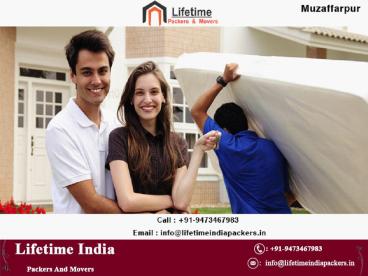 Packers And Movers in Muzaffarpur Bihar - lifetimeindiapackers.in