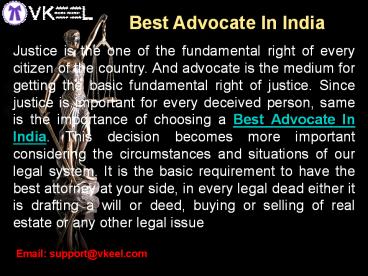 Top Advocates In India
