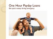 One Hour Payday Loans