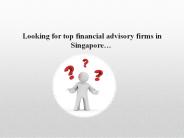 Singapore Financial Advisor for Your Business