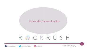 Autumn Collection Jewellery -Rockrush
