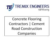 Concrete Flooring Contractors | Cement Road Construction Companies