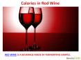 calories in red wine PowerPoint PPT Presentation