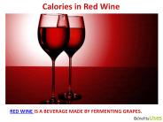 calories in red wine