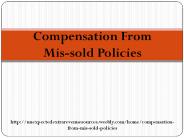 Compensation From Mis-sold Policies