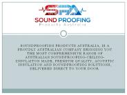 Soundproofing Products Australia