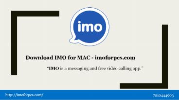 Download IMO for MAC - imoforpcs.com