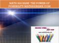 MATH 533 RANK  The power of possibility/math533rank.com PowerPoint PPT Presentation