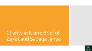 Charity in Islam: Brief of Zakat and Sadaqa Jariya