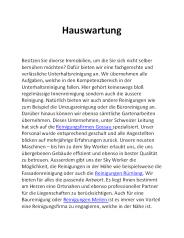 Hauswartung