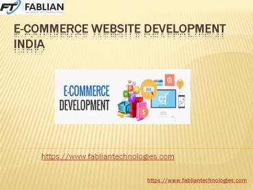 Ecommerce website development Company India