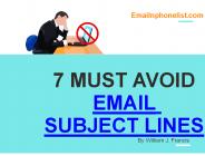 7 Most Avoid Email Subject Lines