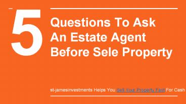 You Sell Your Property Fast For Cash