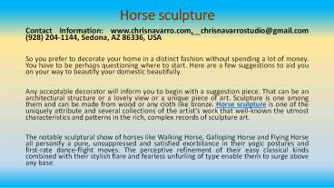 Horse sculpture