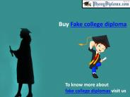 Fake college diploma