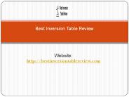 Best Inversion Table Review