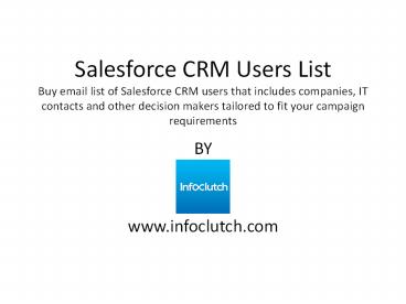 Salesforce CRM Users List
