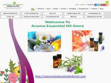 Essential Oils Supplier @ Aromaessentialoilstore.com
