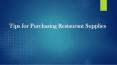 Tips for Purchasing Restaurant Supplies in Sydney PowerPoint PPT Presentation