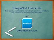 PeopleSoft Users List