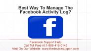 Best Way To Manage The Facebook Activity Log?
