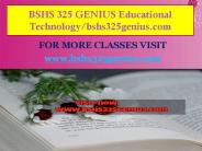 BSHS 325 GENIUS Educational Technology/bshs325genius.com