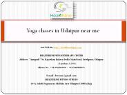 Yoga classes in Udaipur near me