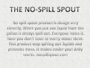 The No-Spill Spout