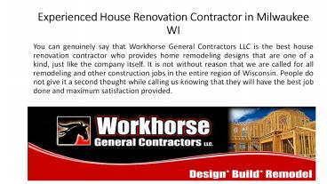 Experienced House Renovation Contractor in Milwaukee WI