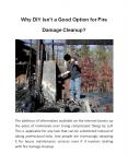 Why DIY Isn't a Good Option for Fire Damage Cleanup? PowerPoint PPT Presentation