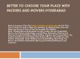 Better To Choose Your Place With Packers And Movers Hyderabad