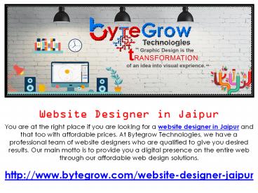 WEBSITE DESIGNER IN JAIPUR