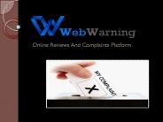 Online Reviews And Complaints Platform