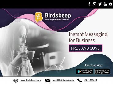 Instant Messaging for Business - Pros and Cons
