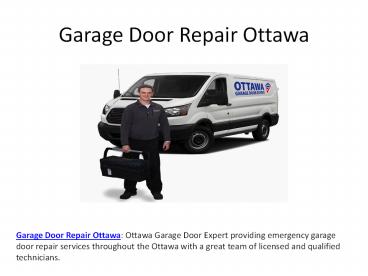 Emergency Garage Door Repair in Ottawa (1)
