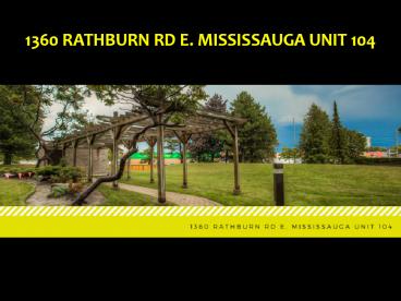 1360 Rathburn Rd E, Mississauga unit 104